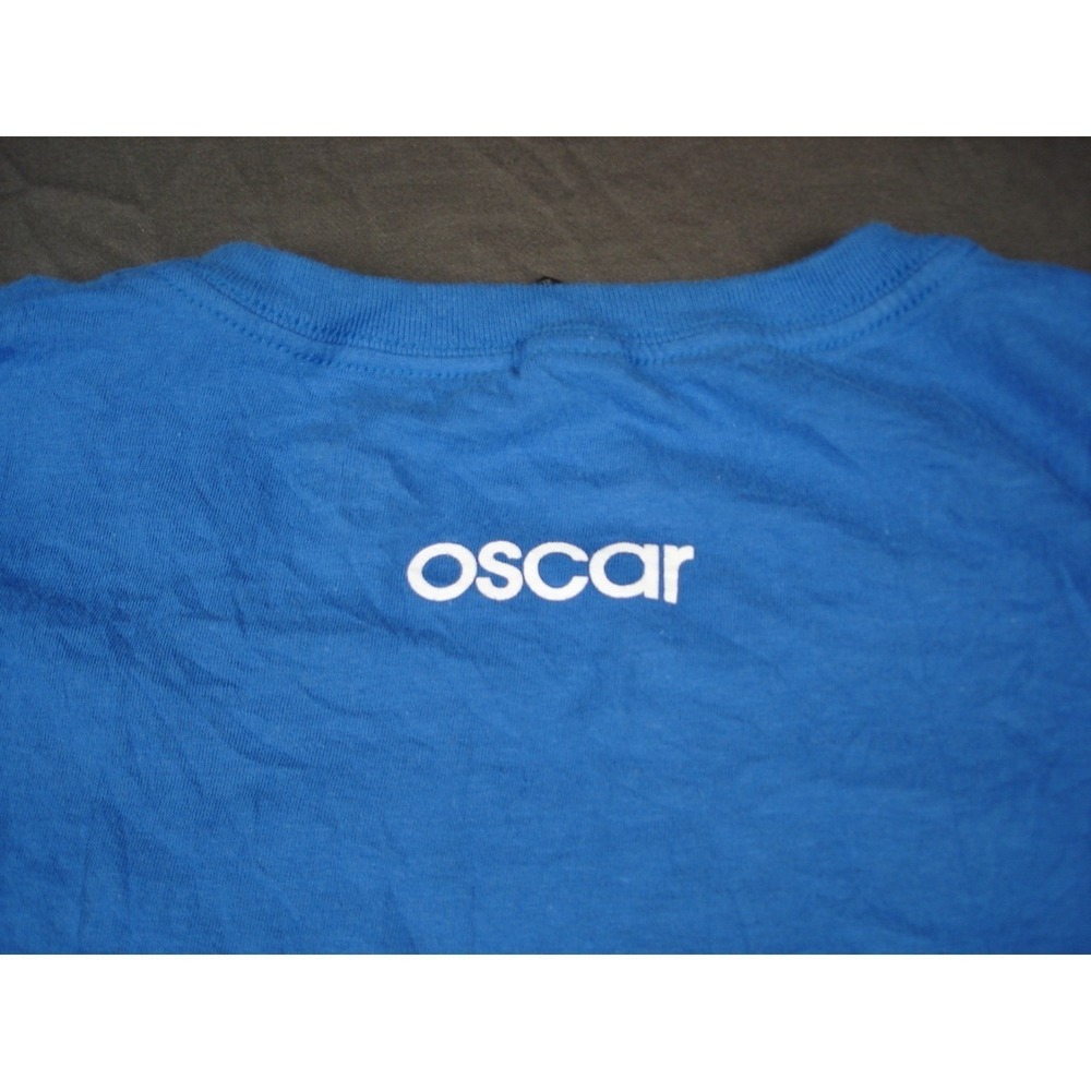 Anvil Mens Rise Oscar Health Insurance Graphic T-Shirt XL Blue Short Sleeve - Picture 4 of 7